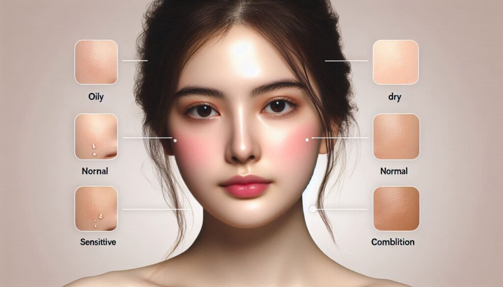 a girl with all skin type