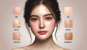 a girl with all skin type